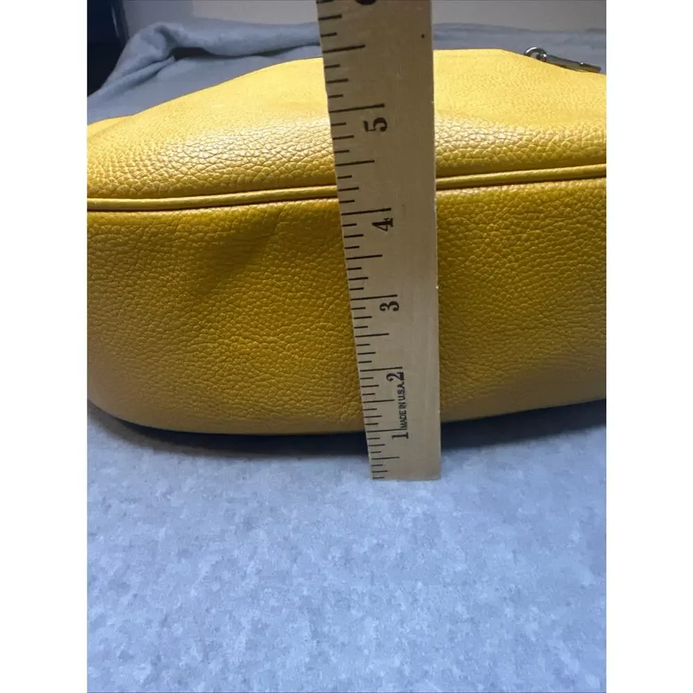 Coach Sutton Hobo Bag Polished Pebble Leather Yellow Cherry Charm 35593
